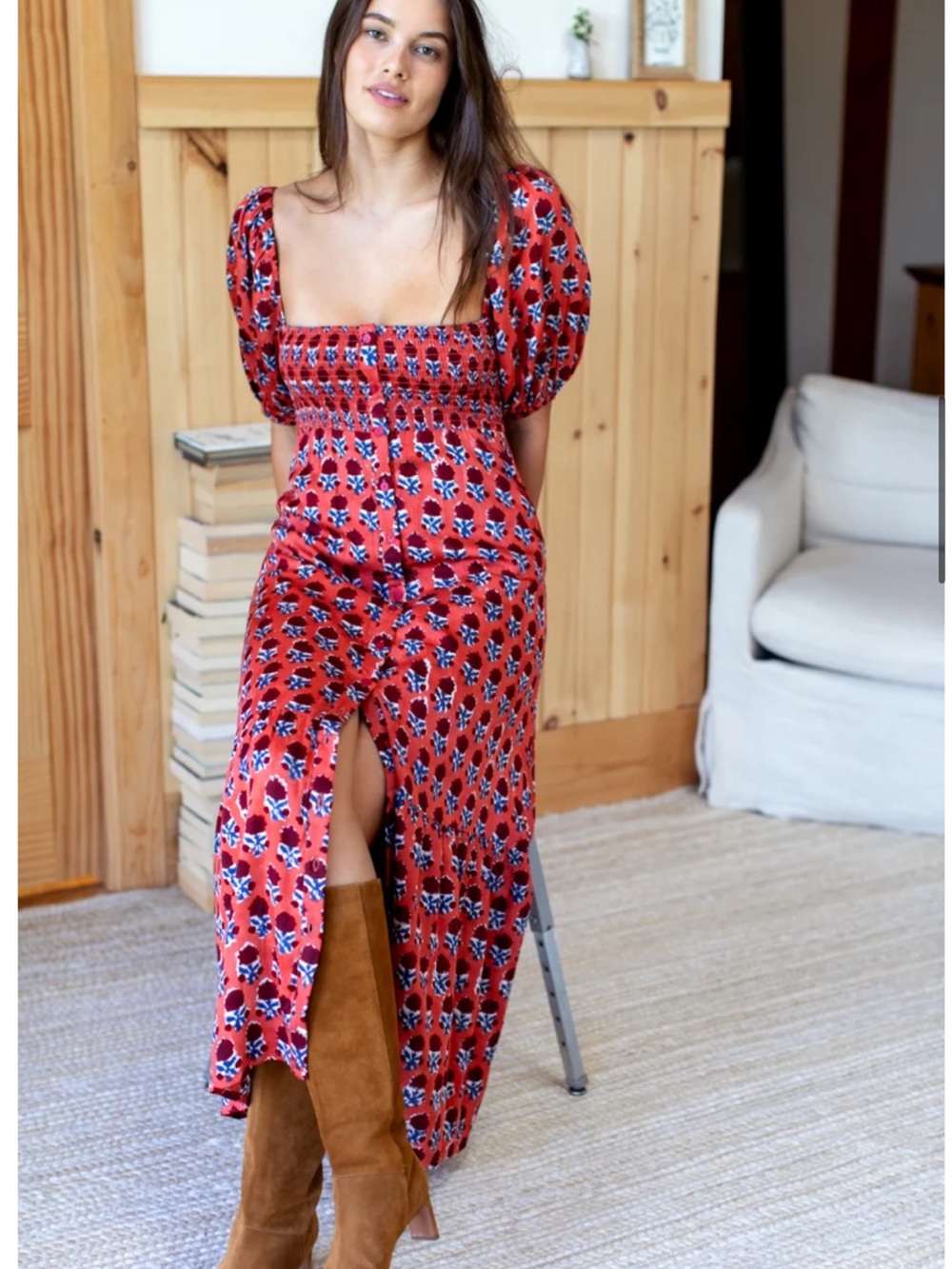 Emerson Fry India Collection Santiago 3 Maxi Dress - Carmen Flowers NWT - Picture 10 of 10
